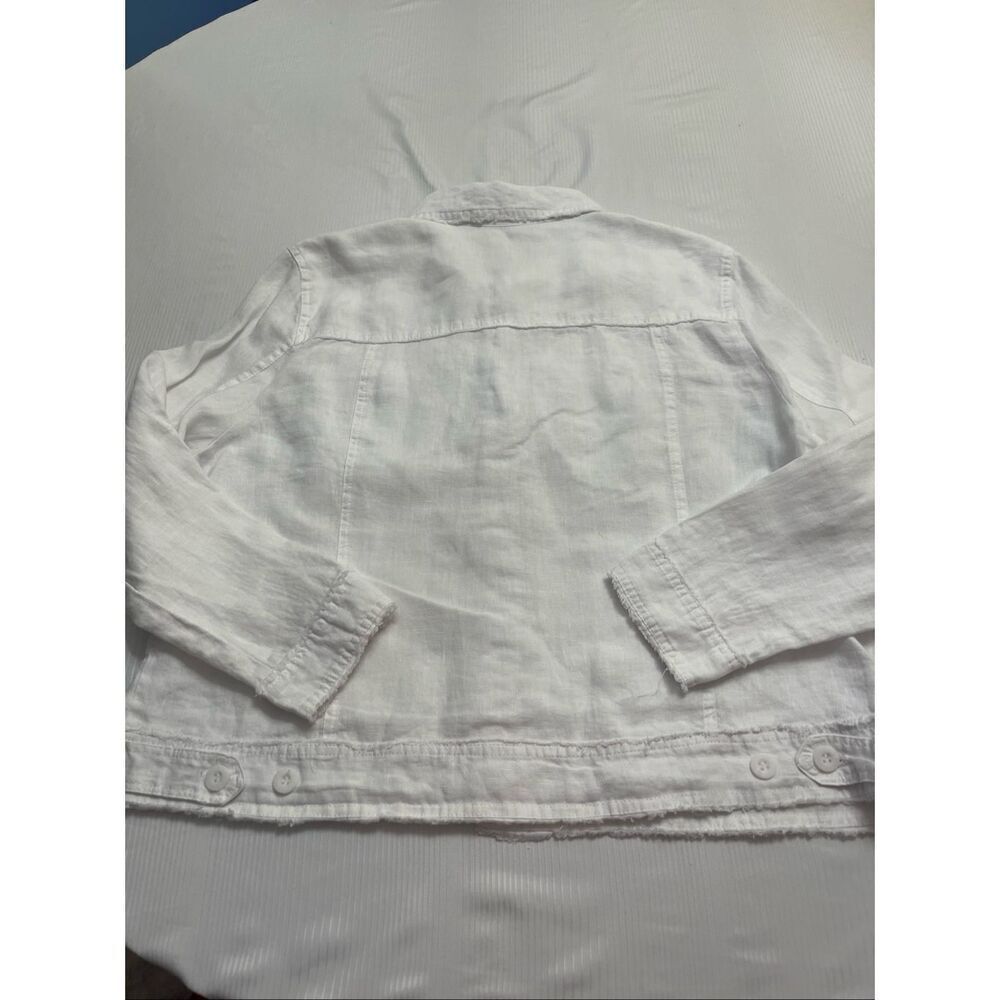 Lulu B Women’s White Linen Jacket Plus Size 1X - Picture 6 of 7